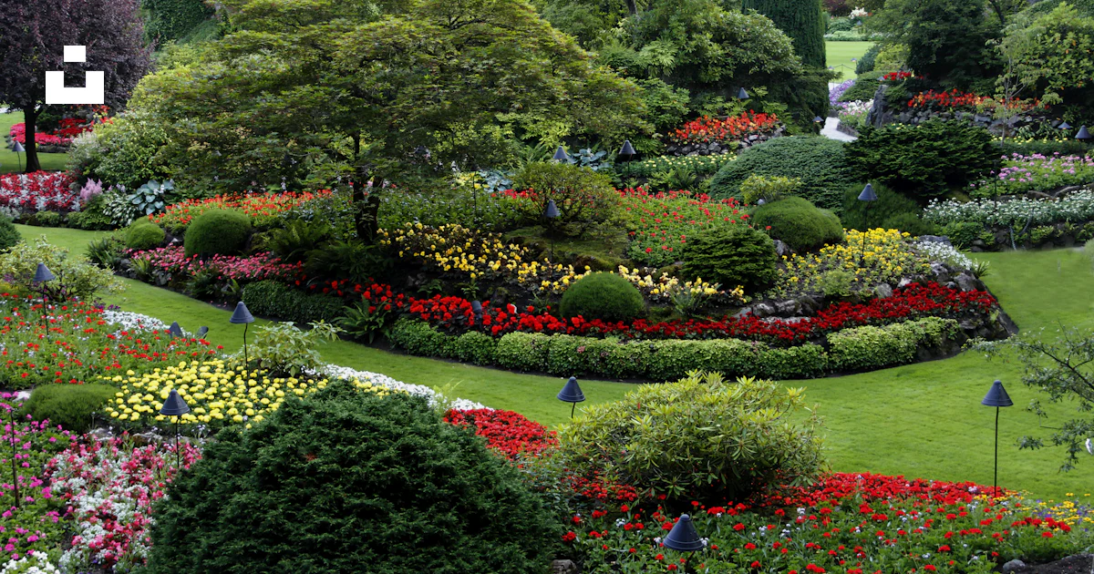What makes a residential landscape mature well editorial photograph
